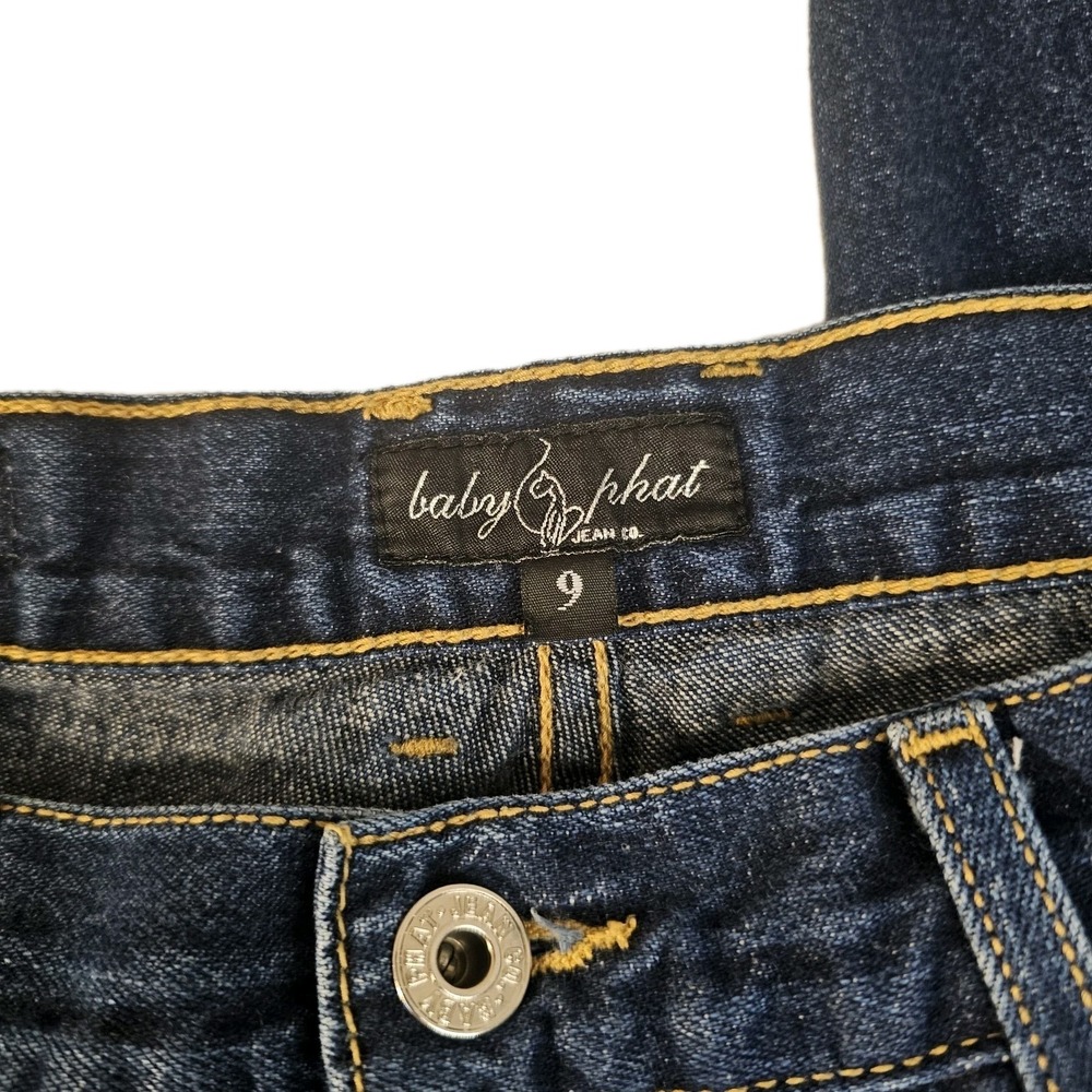 Vintage Baby Phat‎ Y2K Dark Wash Denim Jeans Size 9 Junior USA - Picture 4 of 10